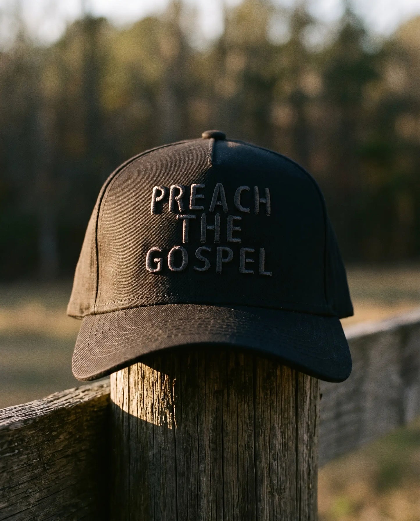 Preach The Gospel Hat, Blackout product shot