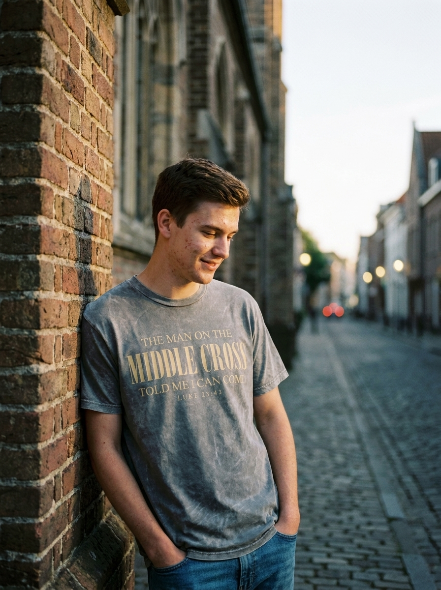 The Man On The Middle Cross Christian shirt worn, Luke 23:43