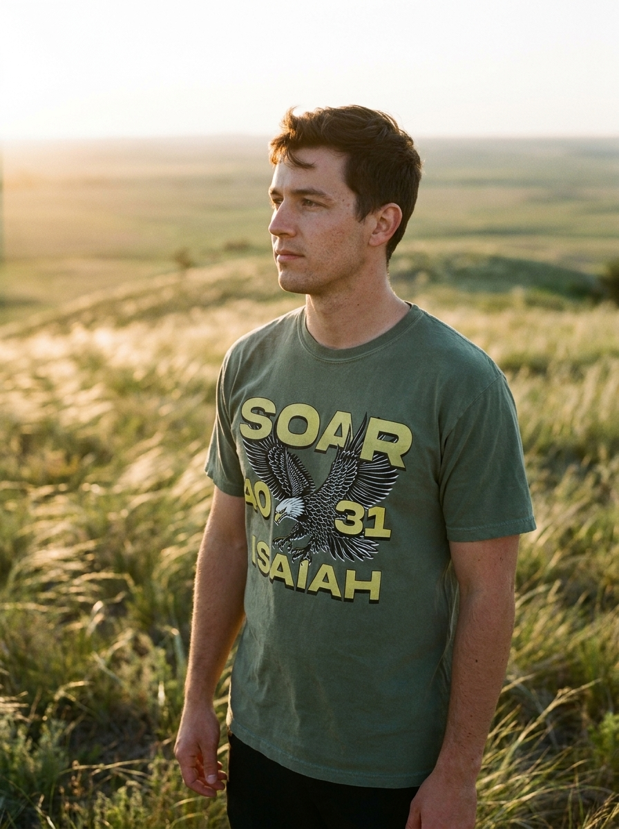 Isaiah 40:31 eagle Christian tee, they shall mount up with wings like eagles