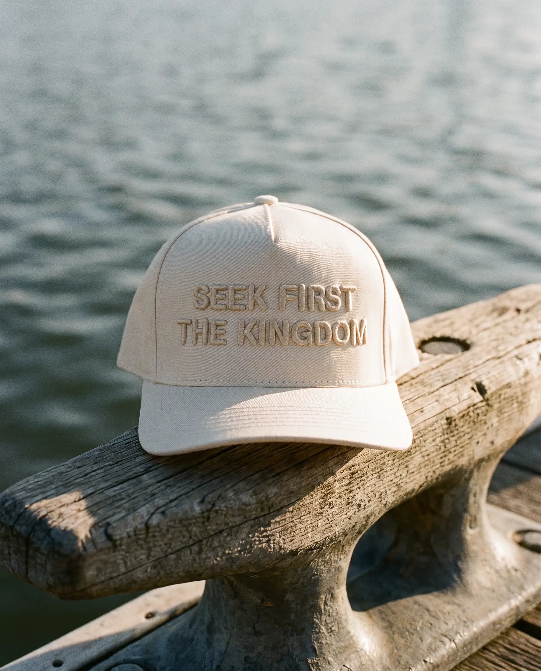 Seek First The Kingdom Hat, Cream product shot