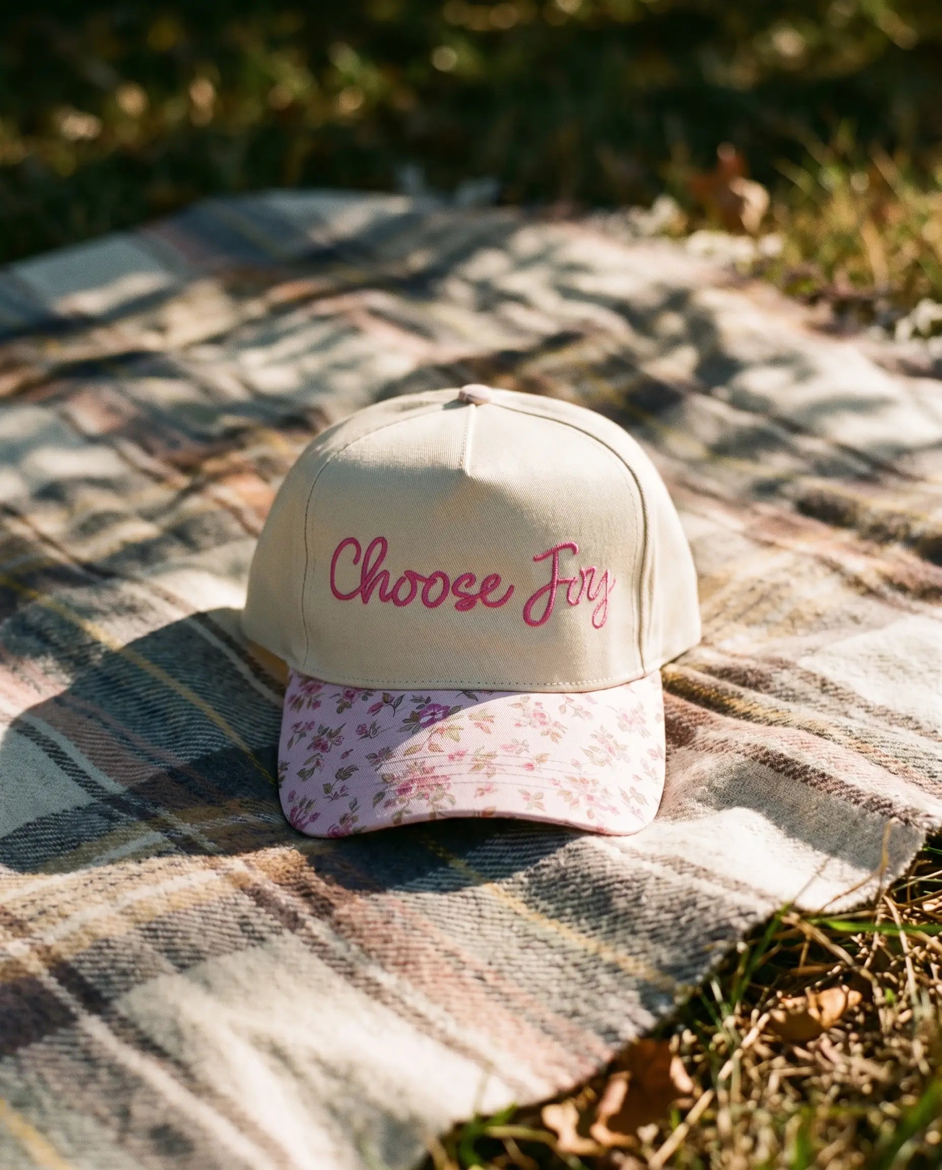 Choose Joy Hat, Floral Brim product shot
